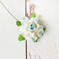 Кудрявая роза Бело-синяя, 1шт.