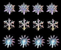 Пуговицы Кристальные снежинки 