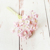 Цветы вишни Бело-розовые (мини), 10шт.