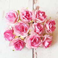 Кудрявые розы, Розовые, 10шт.